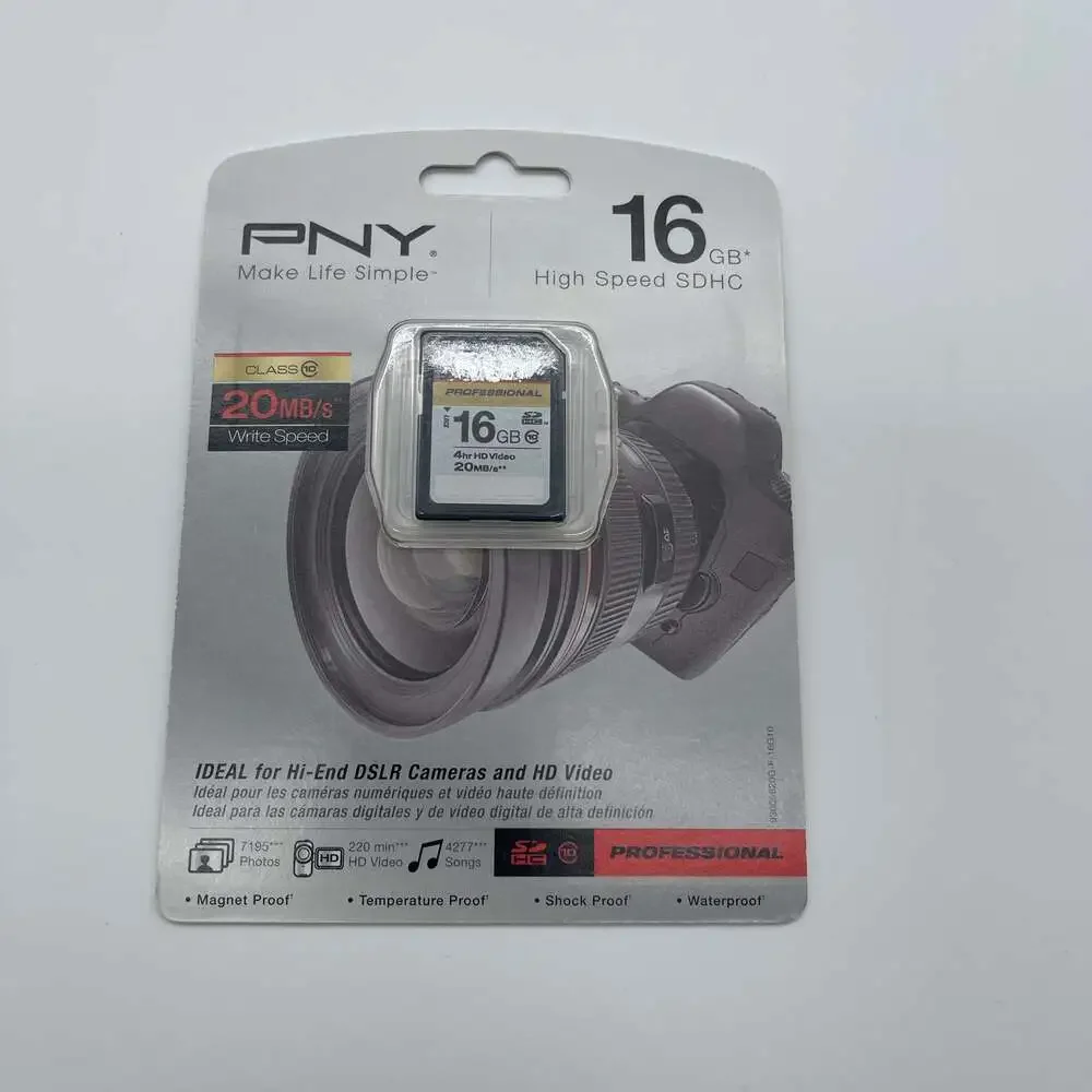 PNY Professional 16GB High‎ Speed SDHC Class 10 Flash Memory Card 20MB/s